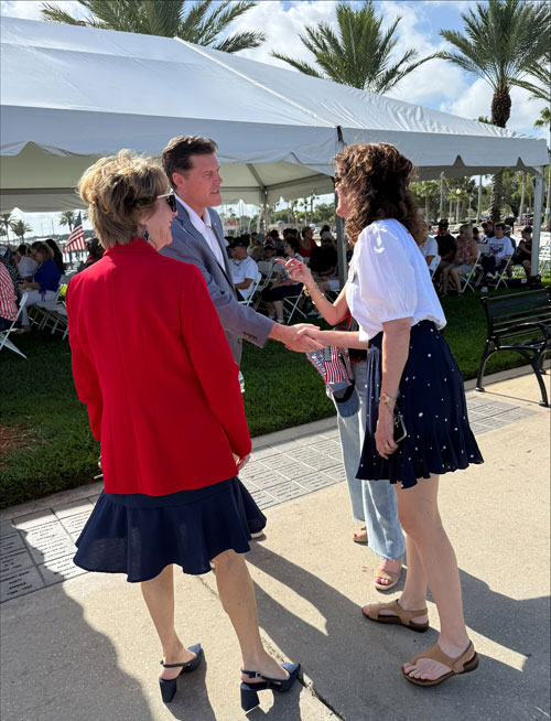 Ryan Elijah greeting families at a Central Florida community event