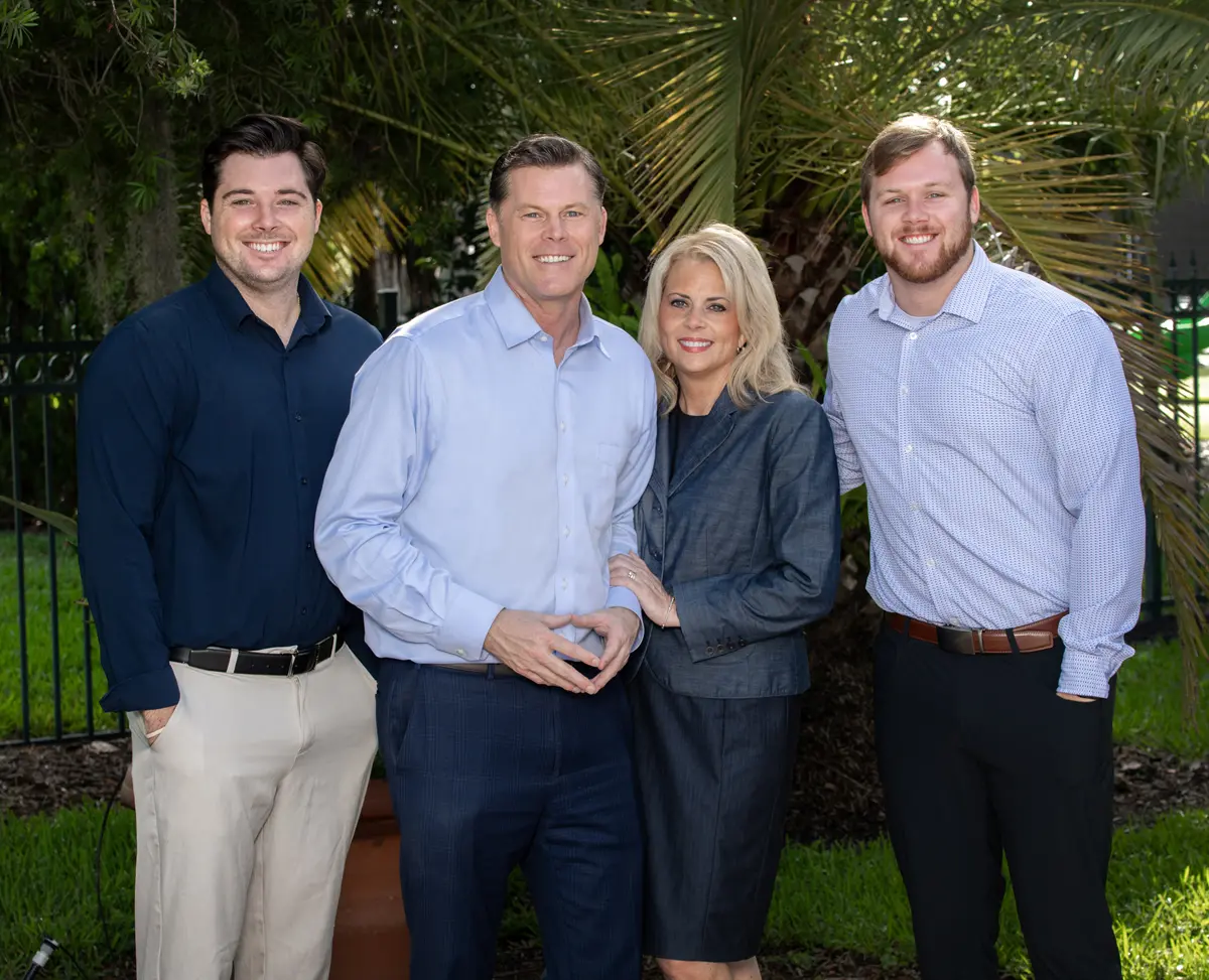Ryan Elijah with his wife, Tasha, and their two sons